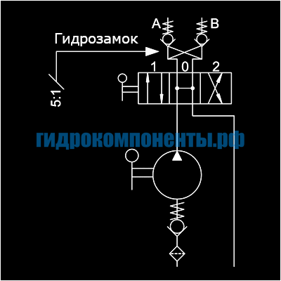 Ручной насос гидравлический с дивертором, с гидрозамком